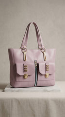 Elegant Blush Pink Luxury Tote Bag for Women